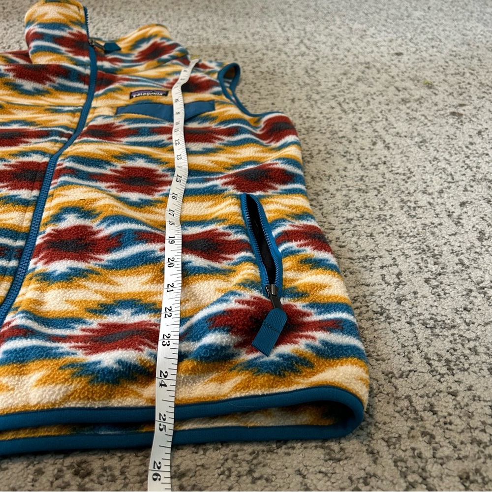 Patagonia Synchilla Aztec Print Fleece Full-Zip Vest Sise Medium - Picture 9 of 9